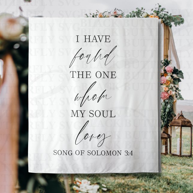 “I Have Found the One” Elegant Wedding Backdrop (Wedding Backdrop)