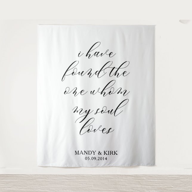 “I Have Found The One” – Elegant Wedding Backdrop  (Front)