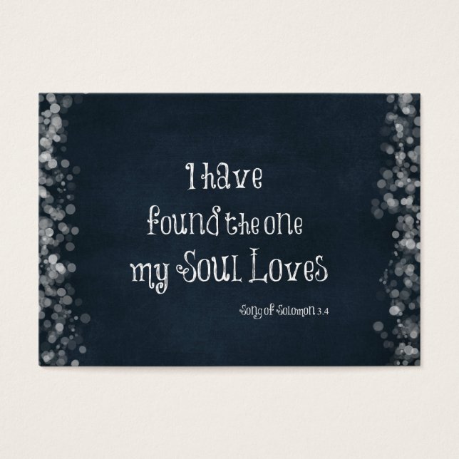 I have found the one my Soul Loves Bible Verse (Front)