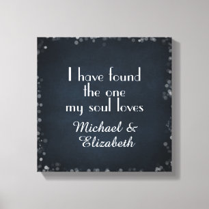 I have found the one my Soul Loves with Names Canvas Print