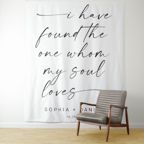 I Have Found The One Quote Wedding Backdrop Banner