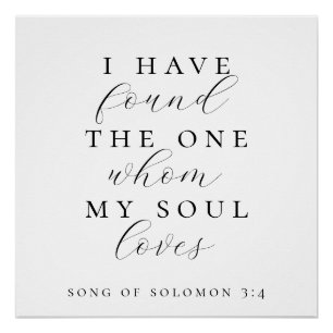 I Have Found The One Quote Wedding Backdrop Banner Poster