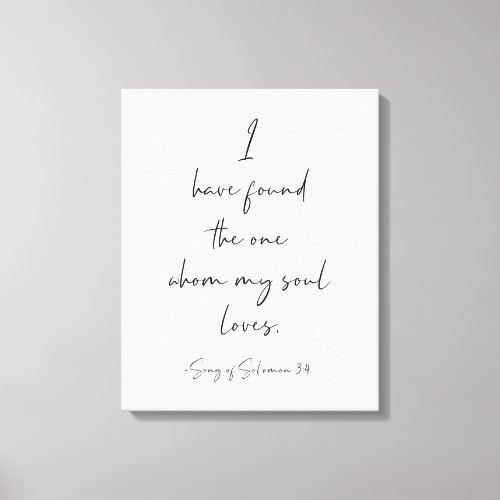 I Have Found The One Song Of Solomon 34 Canvas Print
