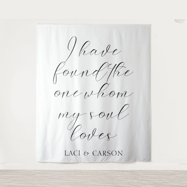 "I Have Found The One" Wedding Backdrop Banner  (Front)