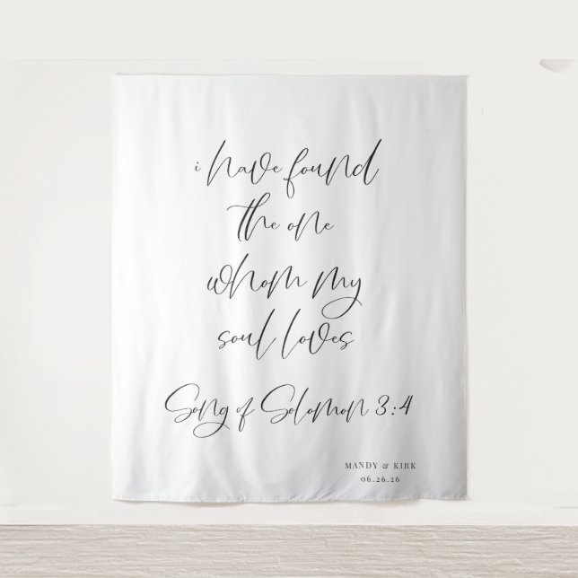 I Have Found the One Wedding backdrop banner (Front)
