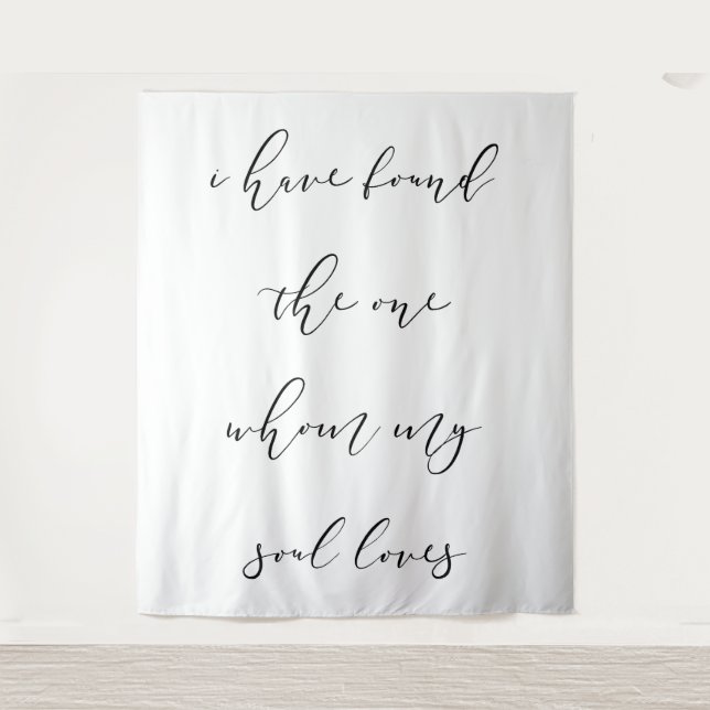 "I Have Found the One" Wedding Backdrop Banner (Front)