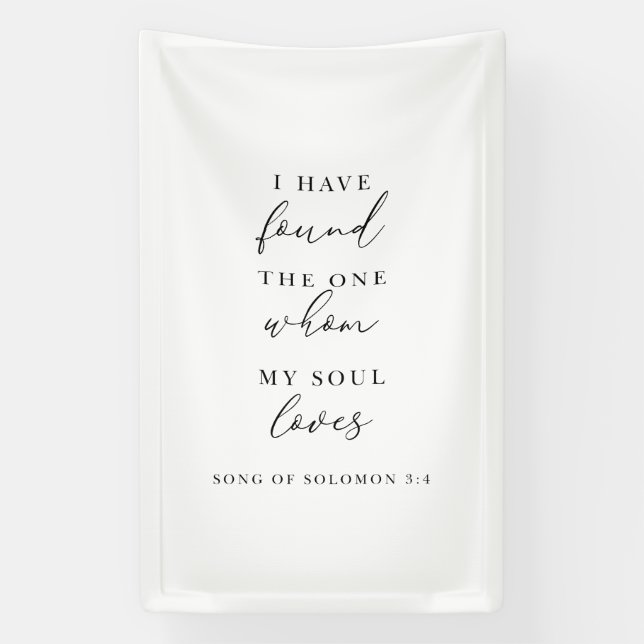 I Have Found The One Wedding Backdrop Banner  (Vertical)