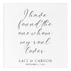 "I Have Found The One" Wedding Backdrop Banner Acrylic Print