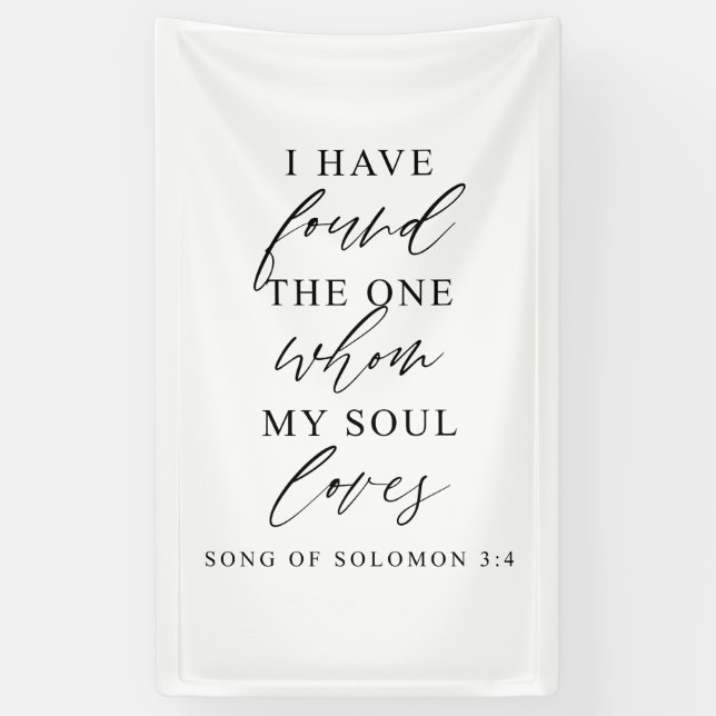 I Have Found the One Wedding Backdrop Decor Banner (Vertical)