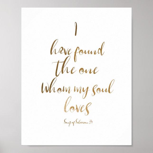 I Have Found The One Wedding Sign Bible Verse (Front)