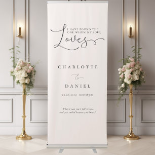 I have found the one whom my soul love! Wedding Retractable Banner