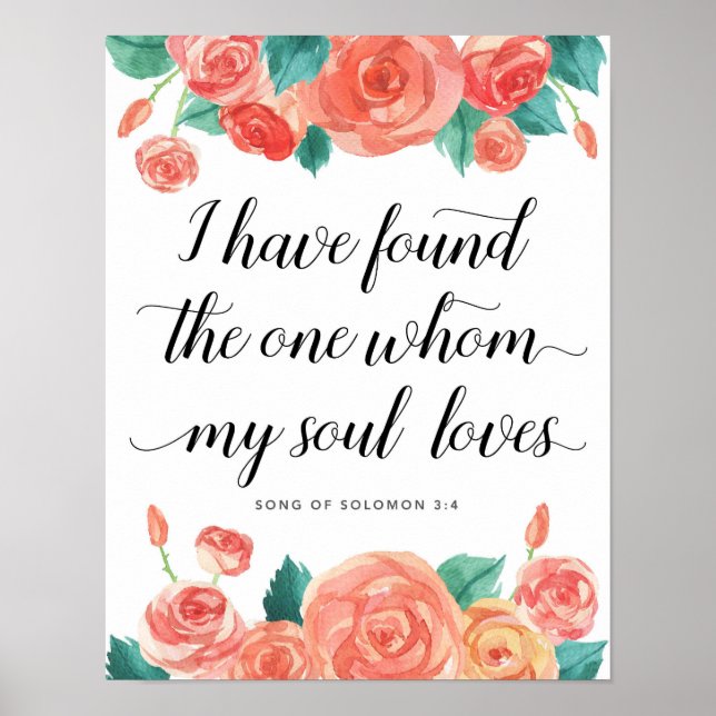 I Have Found the One Whom my Soul Loves Art Print (Front)