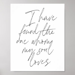 I have found the one whom my soul loves Script Poster