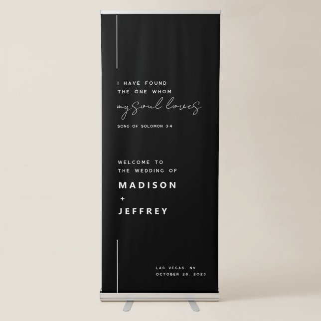 I have found the one whom my soul loves Wedding  Retractable Banner (Front)