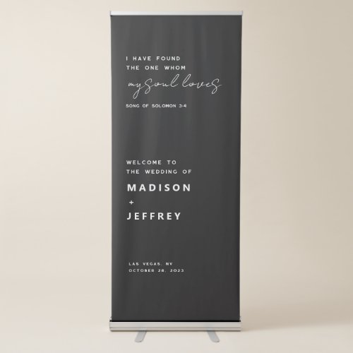 I have found the one whom my soul loves Wedding  Retractable Banner