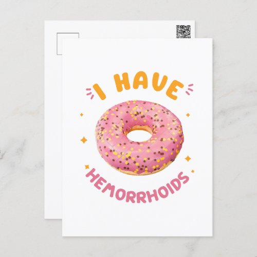 I have hemorrhoids postcard