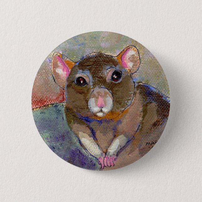 I Have Issues - fun sensitive pet rat painting art Button (Front)