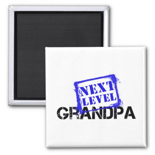 I Have Leveled Up To Grandpa T_Shirt Wine Label Wi Magnet
