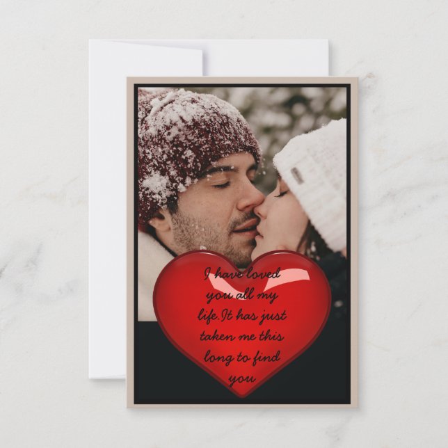 I Have Loved You All My Life valentine day Thank You Card (Front)