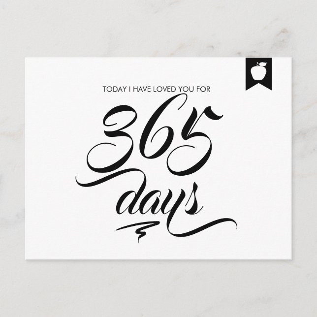 I Have Loved You Days Anniversary Love Postcard (Front)