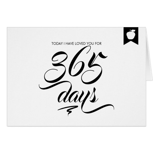 I Have Loved You For Days Anniversary Love Card (Front Horizontal)