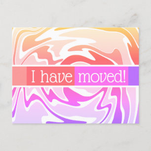 I Have Moved Fun And Colorful Announcement Postcard