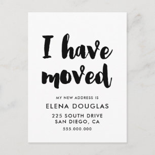 I have moved Modern Moving announcement Postcard