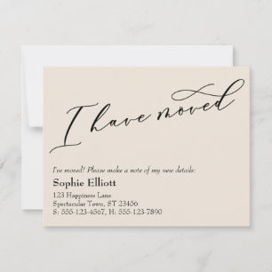 I Have Moved New Address Cream Announcement