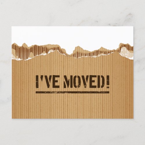 I have moved new address moving announcement card