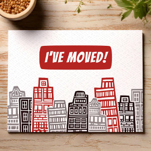 I have moved new address moving announcement postcard