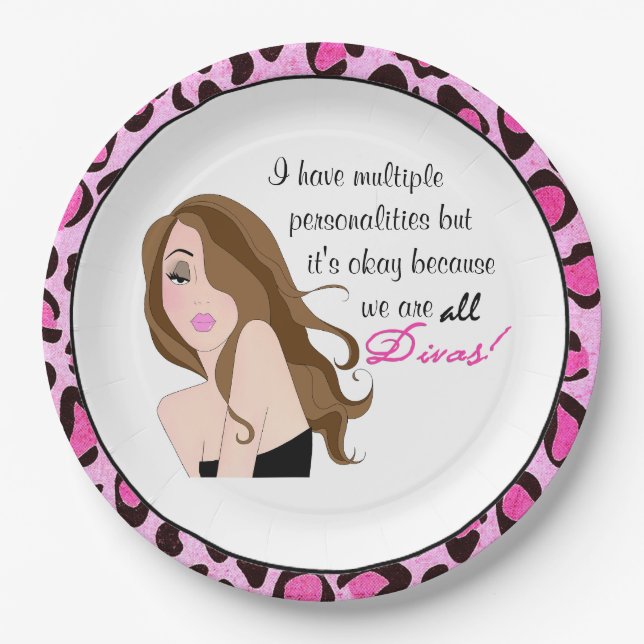 "I have multiple personalities but it's okay..." Paper Plates (Front)