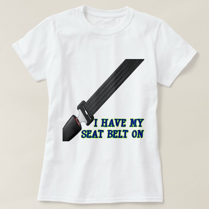 shirt with seat belt on it