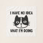 I Have No Idea What I'm Doing Cat Scarf<br><div class="desc">I have no idea what I'm doing. Unmotivated black and white cat scarf.</div>