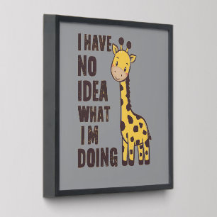 I Have No Idea What I'm Doing" Funny Photo Tile
