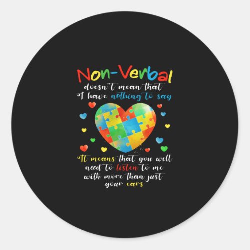I Have NONVERBAL Autism Awareness Puzzle Piece