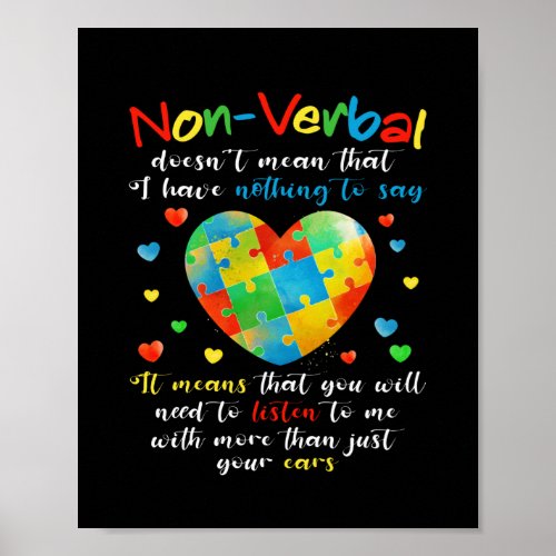 I Have NONVERBAL Autism Awareness Puzzle Piece