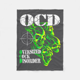 I Have Ocd Oversized Disorder  Fleece Blanket