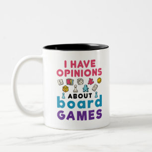 I Have Opinions About Board Games Tabletop Gamer Two-Tone Coffee Mug
