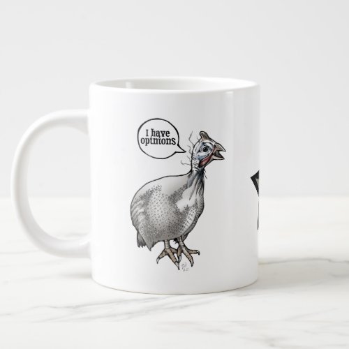 I have opinions guinea fowl giant coffee mug