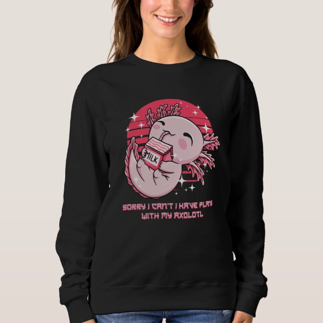 I Have Plans with My Axolotl Salamander Introvert Sweatshirt (Front)