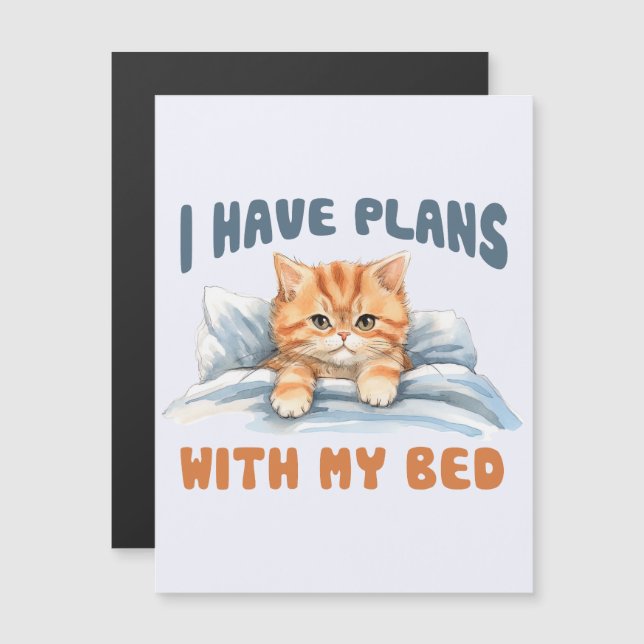 I Have Plans with My Bed – Cozy Orange Cat (Front/Back)