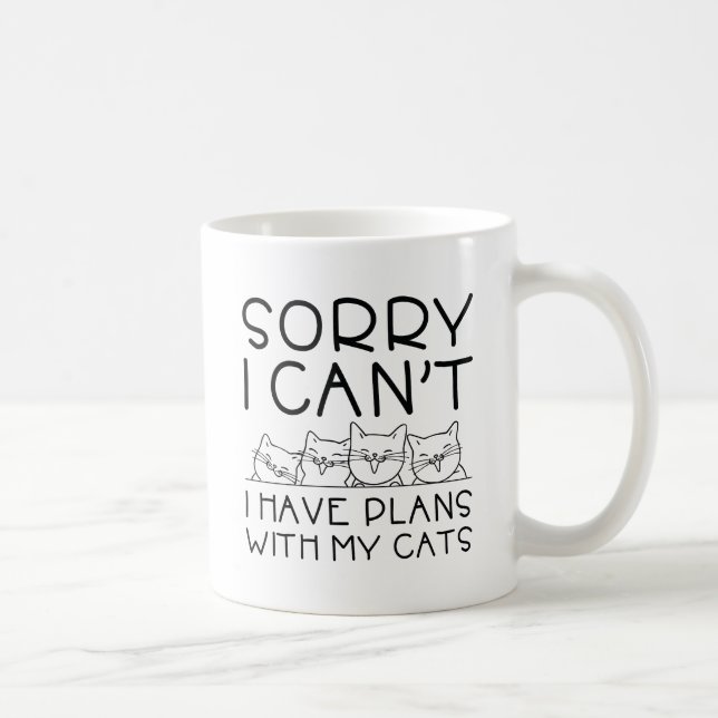 I Have Plans With My Cats Coffee Mug (Right)
