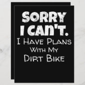 I Have Plans With My Dirt Bike Gift (Front/Back)