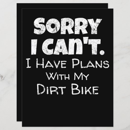 I Have Plans With My Dirt Bike Gift (Front/Back)