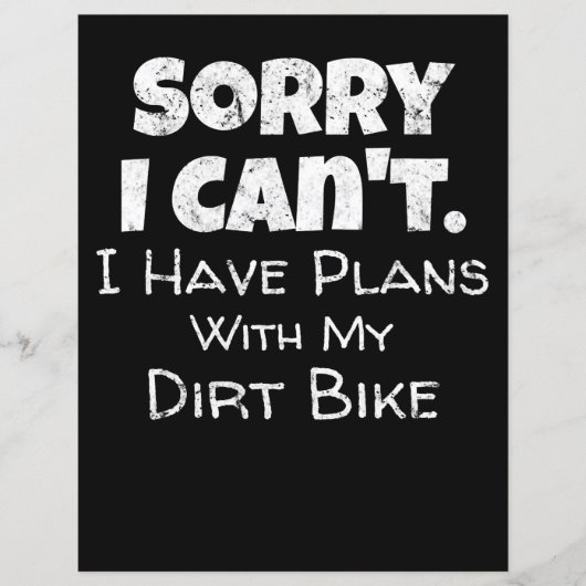 I Have Plans With My Dirt Bike Gift (Front)