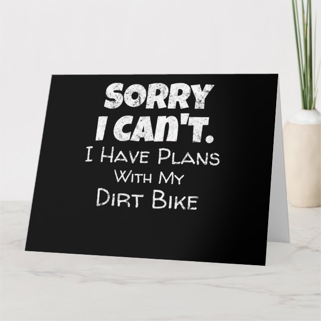 I Have Plans With My Dirt Bike Gift Card (Front)