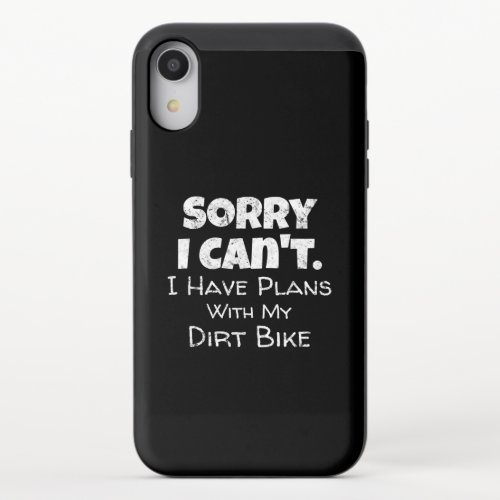 I Have Plans With My Dirt Bike Gift iPhone XR Slider Case