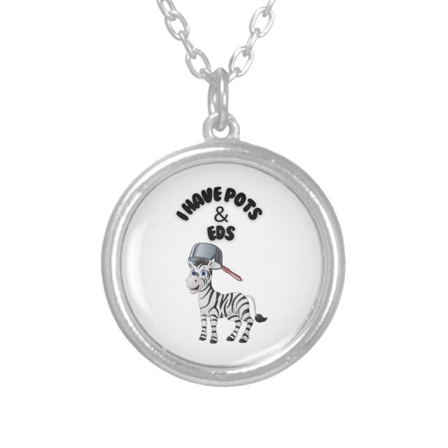 i Have POTS & EDS Silver Plated Necklace (Front)