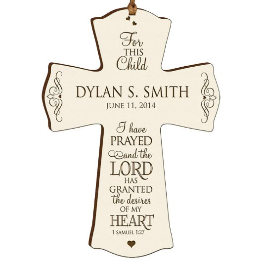 I Have Prayed 4.5" x 6" White Wooden Ornament (Front)