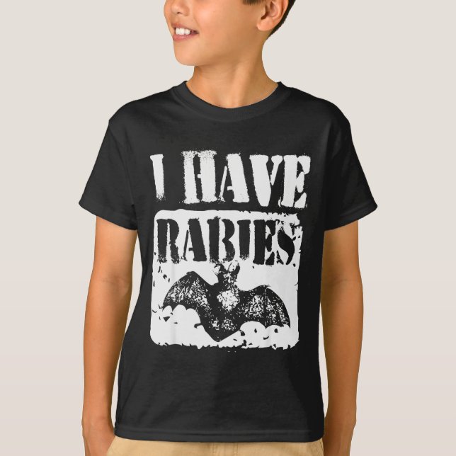 I Have Rabies Funny Bat Meme Vintage Tee  (Front)